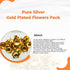 Pure Silver Gold Plated Flowers Pack Of 108 20g